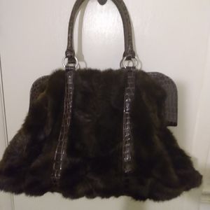 Donna Saylers Large fur purse
